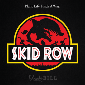 Skid Row, Musical Mashup of Jurassic Park and Jurassic World with Little Shop of Horrors; Tshirt, TShirts, Graphic Tee, Graphic Tees, Broadway Merchandise
