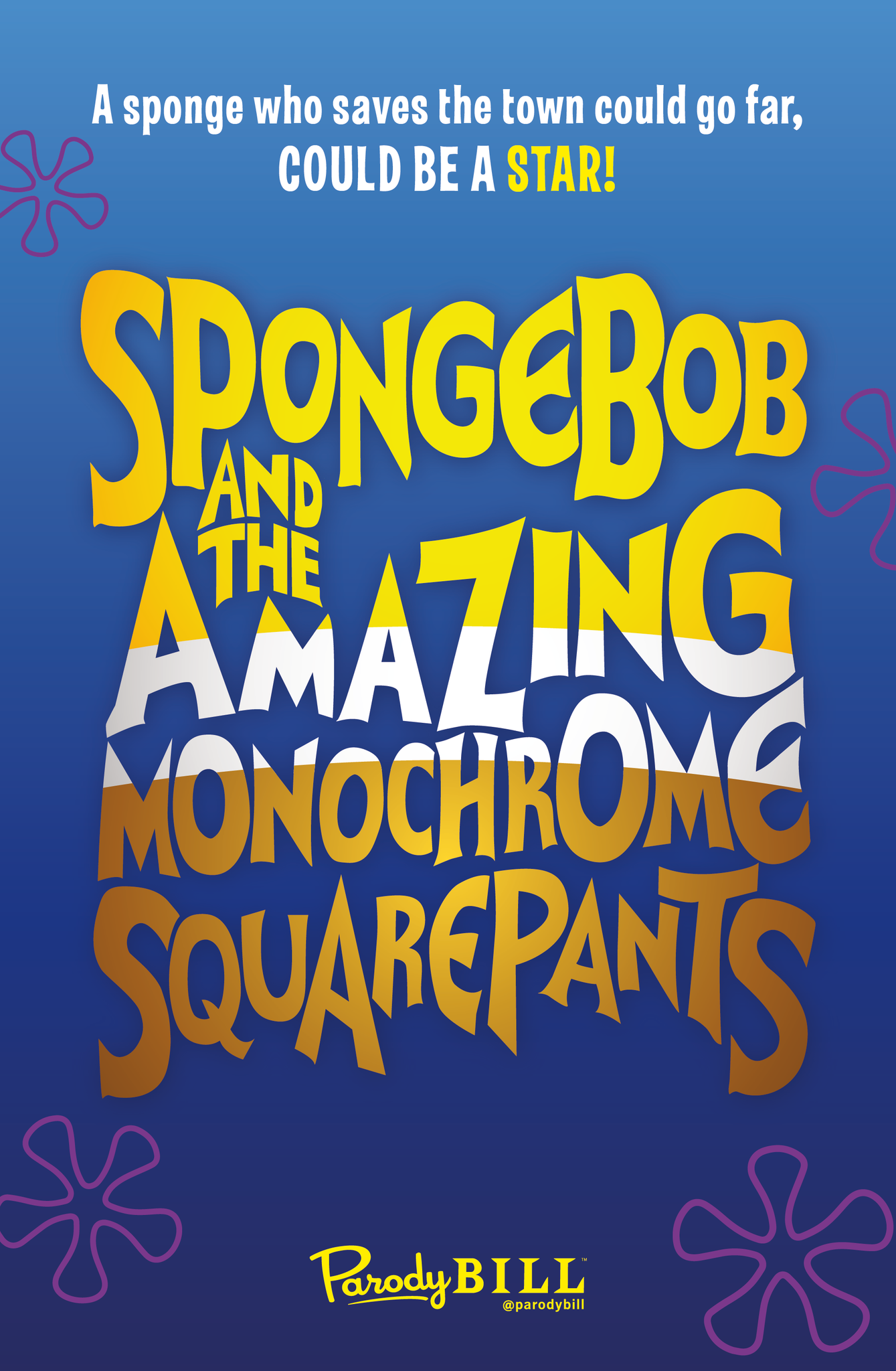 Spongebob and the Amazing Monochrome Squarepants - Print