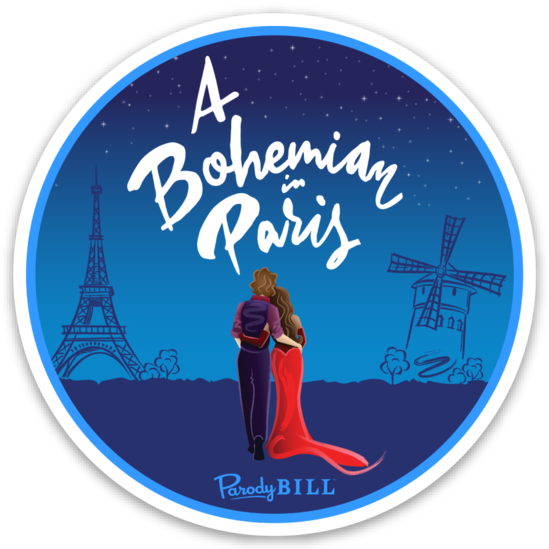 A Bohemian in Paris Die Cut Sticker