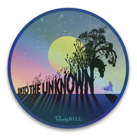 Into the Unknown Holographic Die Cut Sticker
