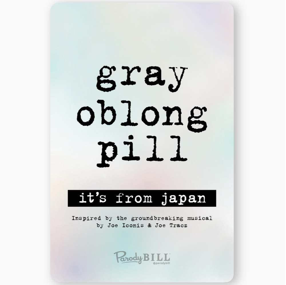 Gray Oblong Pill Sticker