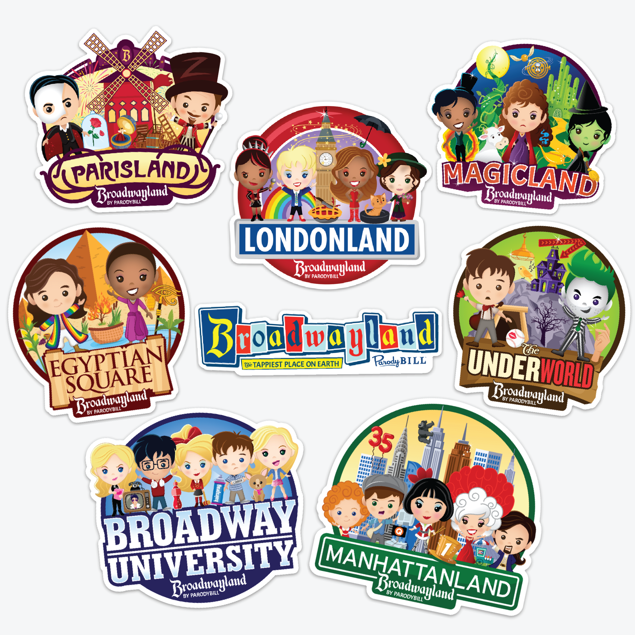 Broadwayland Sticker Set
